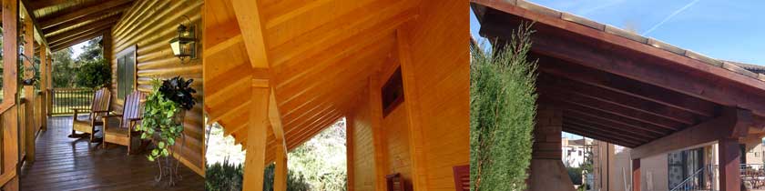 Ejemplos porches de madera